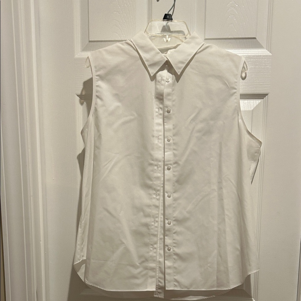 Lands' End Classic White Blouse